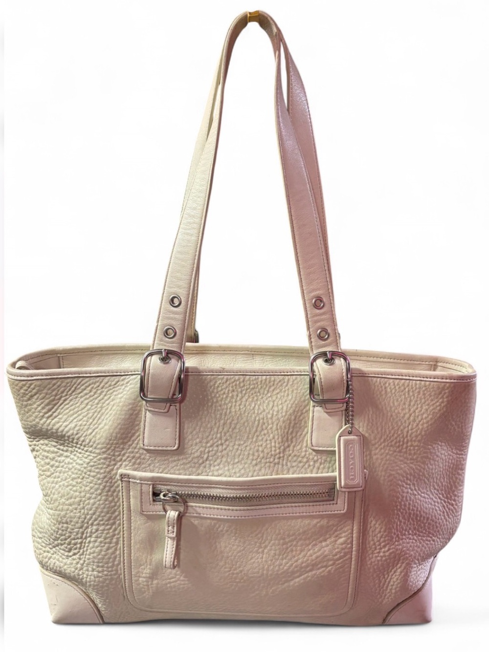 VINTAGE COACH HAMPTON LEATHER TOTE